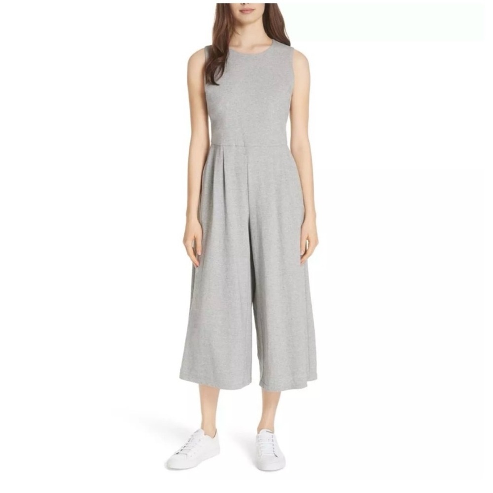 Eileen Fisher Gray Wide-Leg Jumpsuit